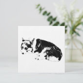 Invitation Ramassez de l'Encre, Corgi Confortable (Debout devant)