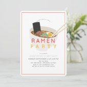 Invitation Ramen japonais chinois asiatique nouilles Annivers (Debout devant)