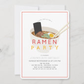 Invitation Ramen japonais chinois asiatique nouilles Annivers (Devant)