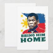 Invitation Ramenez-Le À La Maison Supporter Digong Duterte (Devant / Derrière)