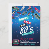 Invitation Ramenez les années 80| Retro Dance Party (Devant)