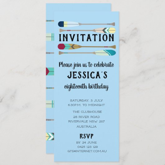 Invitation Rames de style vintage (Devant / Derrière)