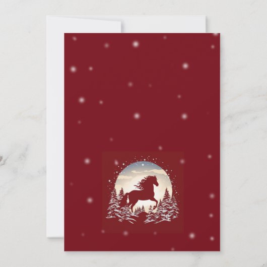 Invitation Ranch Cheval de Noël (Dos)