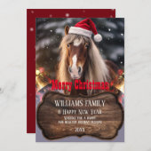 Invitation Ranch Cheval de Noël (Devant / Derrière)