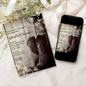 Invitation Ranch Russe Boots Cowboy Fleur d'engagement