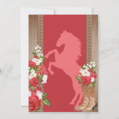 Invitation Ranch Russe Ouest Ranch Red Cowgirl/Charra Quincea (Dos)