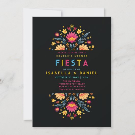 Invitation Rancho Fiesta Wedding shower de lit rustique (Devant)