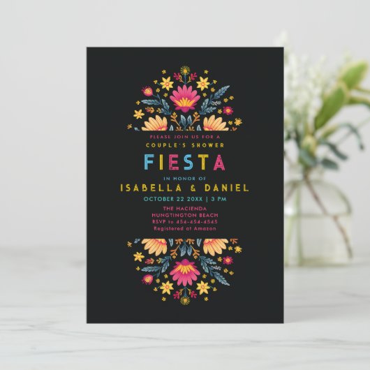 Invitation Rancho Fiesta Wedding shower de lit rustique (Debout devant)