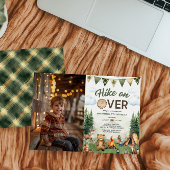 Invitation Randonnée en Camping Photo Anniversaire