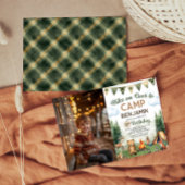 Invitation Randonnée en Camping Photo Anniversaire