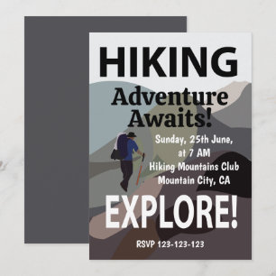 Invitation Randonnée Explorer Montagnes Aventure Amoureux de