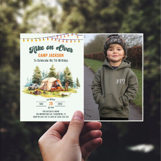 Invitation Randonnée sur Camping 7e anniversaire Photo