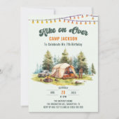 Invitation Randonnée sur Camping 7e fête d'anniversaire (Devant)
