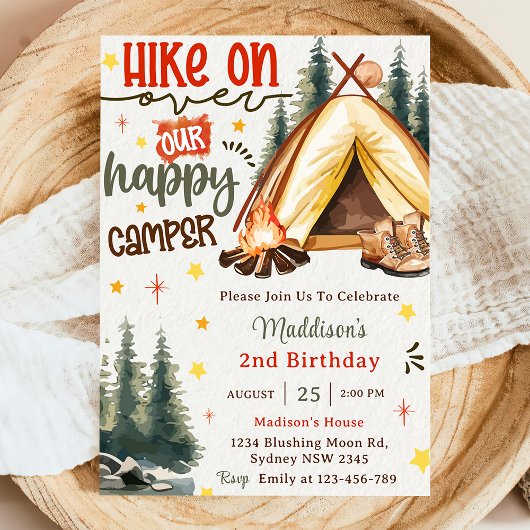 Invitation Randonnée Sur Notre Joyeux Camper Anniversaire