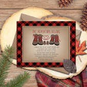 Invitation Randonnées Boots Adventure Buffalo Plaid Baby show