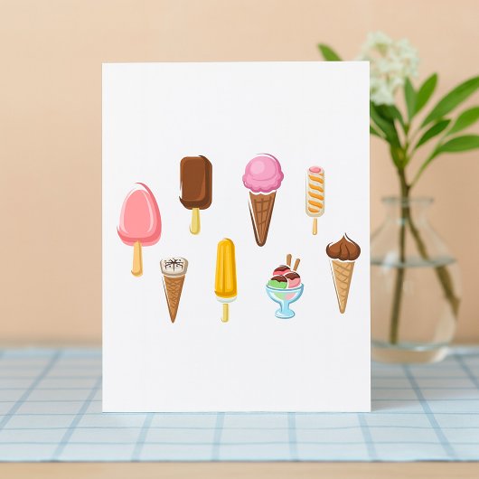 Invitation Range Of Ice Creams