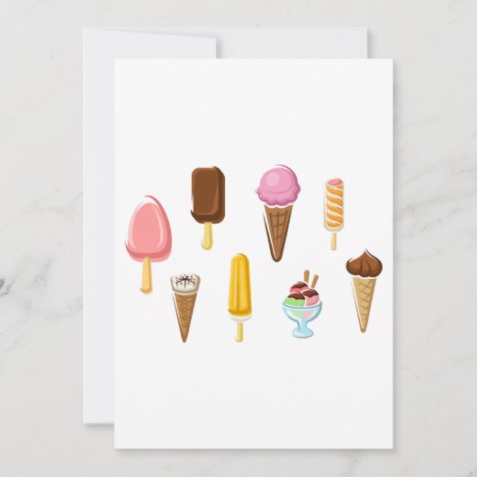 Invitation Range Of Ice Creams (Devant)