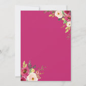 Invitation Rangée, Crème de glace Fête des mariées florale (Dos)