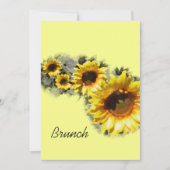 Invitation Rangée de tournesols après le brunch de mariage de (Devant)