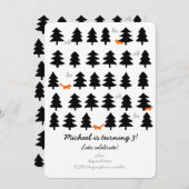 Invitation rangées de forêt sauvage sur fond blanc (Devant / Derrière)