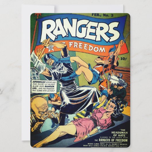 Invitation Rangers of Freedom Comics #3 (Devant)