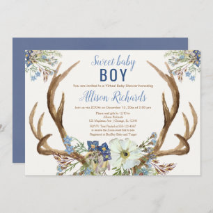Invitation Rangeurs de cerfs de Russie Sweet boy Baby shower