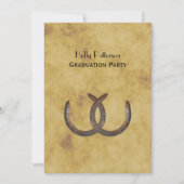 Invitation Rangs à cheval Rustiques Distressed BG V Graduatio (Devant)