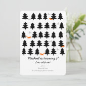 Invitation rangs de forêt sauvage sur fond blanc (Debout devant)