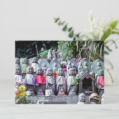 Invitation Rangs de petites statues de moines Jizo avec des b (Debout devant)