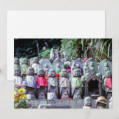 Invitation Rangs de petites statues de moines Jizo avec des b (Devant / Derrière)