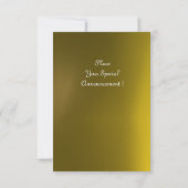 Invitation RANNEAUX MAGIQUES, MONOGRAM rsvp gem glace jaune (Dos)