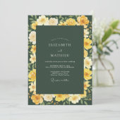 Invitation Ranunculus Eucalyptus Mariage Forêt d'Or (Debout devant)