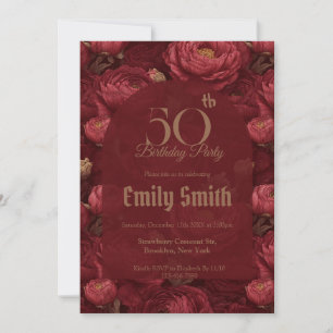 Invitation Ranunculus Luxueux Anniversaire Fille Personnalisé