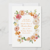 Invitation Ranunculus Mariage de Jardin d'Été Enregistrez la (Devant)