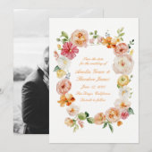 Invitation Ranunculus Mariage de Jardin d'Été Enregistrez la (Devant / Derrière)