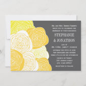 Invitation Ranunculus Rose Jaune et gris Mariage moderne (Devant)