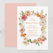 Invitation Ranunculus Summer Garden Rehearsal Dinner Invite (Devant / Derrière)