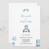 INVITATION RAPIDE D'UNE VOITURE BLEUE (Devant / Derrière)