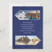 Invitation Rappel de la date de départ pour Dubaï en cuir (Dos)