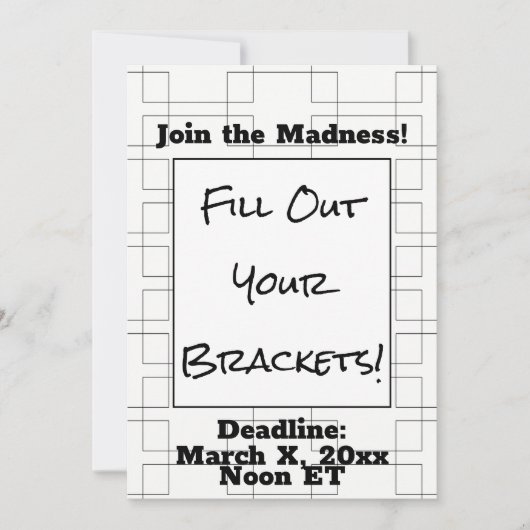 Invitation Rappel de la date limite de la marche de basket-ba (Devant)