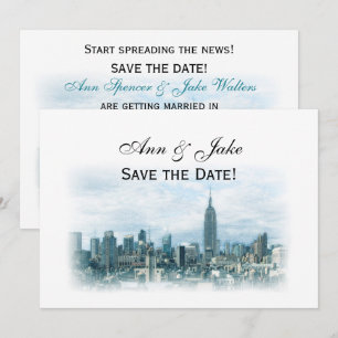 Invitation Rappel de rendez-vous avec la skyline de NYC coule