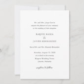 Invitation Raquel Classic Mariage élégant (Devant)