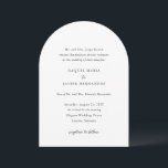 Invitation Raquel Classic Mariage élégant<br><div class="desc">Elégante invitation de mariage avec un design simple et classique avec des polices de caractères serif traditionnelles et élégantes.</div>