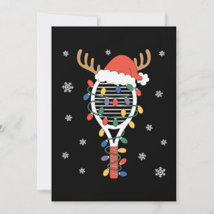 Invitation Raquette de Pickleball de Noël Renne Andouillers X