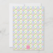 Invitation Raquettes de Pickleball à motif Argyle Aquarelle P (Dos)