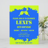 Invitation Raquettes de Pickleball Fête d'anniversaire (Debout devant)