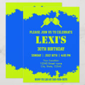 Invitation Raquettes de Pickleball Fête d'anniversaire (Devant / Derrière)