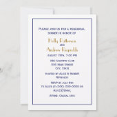 Invitation Raquettes de squash croisées bleues (Dos)
