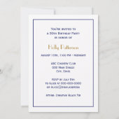 Invitation Raquettes de squash croisées bleues (Dos)