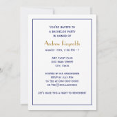 Invitation Raquettes de squash croisées bleues (Dos)